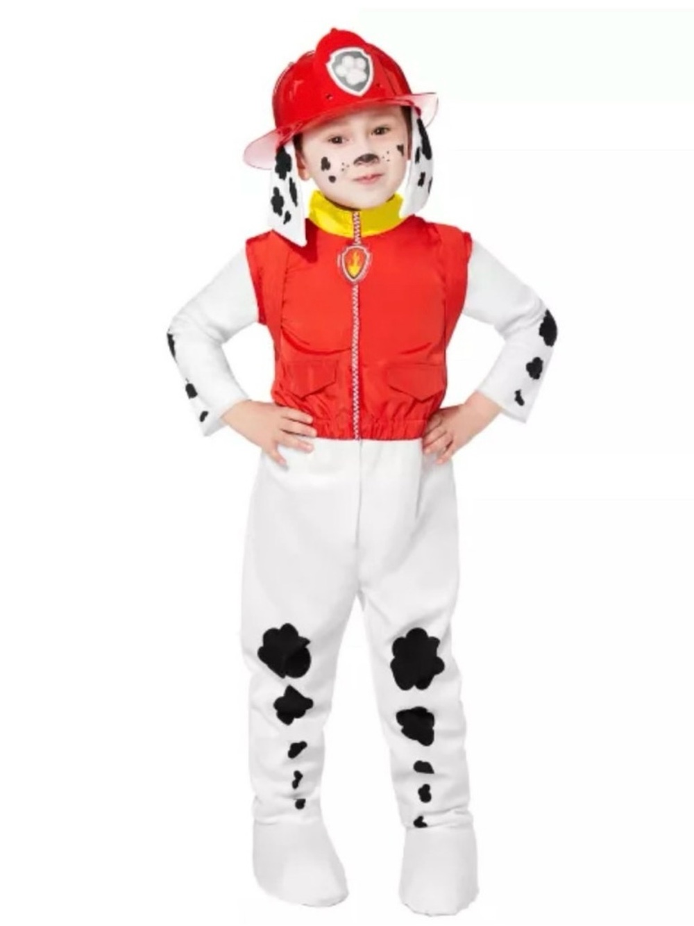 Paw Patrol Marshall-Inspired Fire Pup Costume in Red, White, Black 3-4T